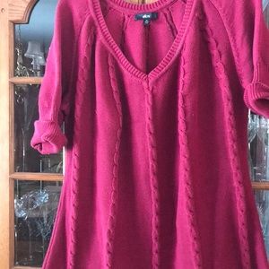 Shirt sleeve sweater